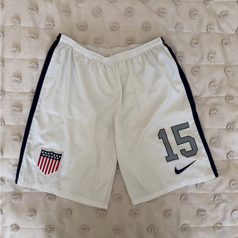 USMNT Soccer Shorts Mens Large Built-In Underwear Athletic Training Shorts